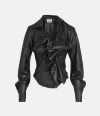 Vivienne Westwood Drunken Shirt In Metal-black