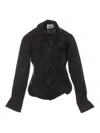 Vivienne Westwood Gathered Cotton Poplin Shirt In Negro