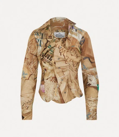 Vivienne Westwood Drunken Shirt In Multicoloured