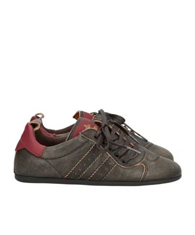 Vivienne Westwood Drunken Trainer Leather Off-black 3-36 Women In Brown