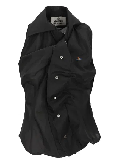 Vivienne Westwood Drunken Ss Shirt In Black