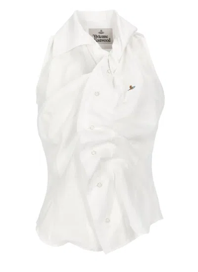 Vivienne Westwood Drunken Ss Shirt In White