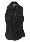 Vivienne Westwood Sleeveless Collared Shirt Button Detailing In Black