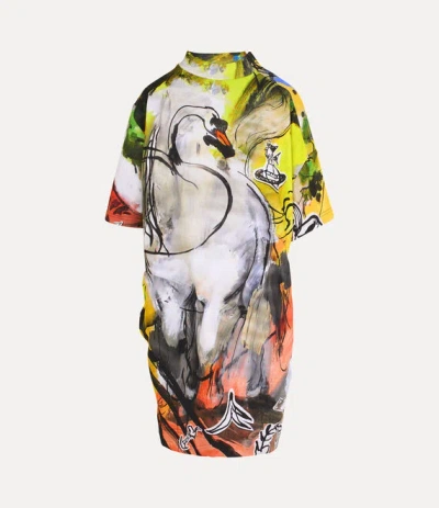 Vivienne Westwood Drunken T-shirt Dress Printed Med Co Felpa Wonderland L Women In Multi