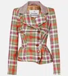 Vivienne Westwood Drunken Tailored Checked Wool Jacket In Multicoloured
