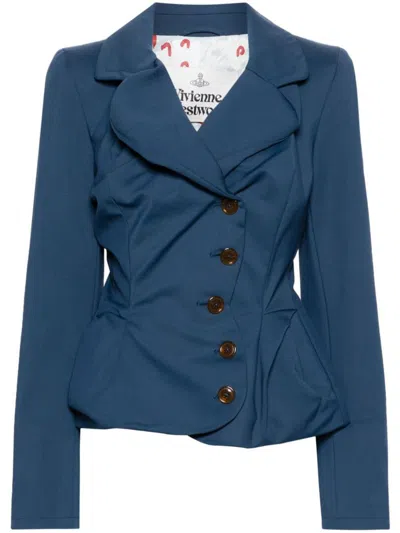 Vivienne Westwood Drunken Tailored Jacket In Blue