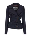 Vivienne Westwood Drunken Tailored Virgin Wool Jacket In Black