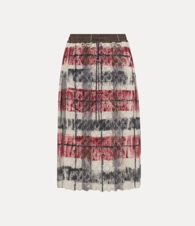Vivienne Westwood Dual Tartan Kilt Wool Cotton Blend S/m Unisex In Multi