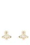 Vivienne Westwood Embellished Metal Agnatha Earrings In Gold