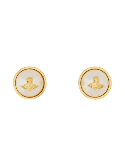 Vivienne Westwood Earrings "olga" In Neutral