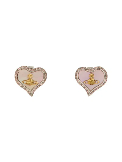 Vivienne Westwood Pink Petra Stud Earrings