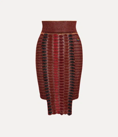 Vivienne Westwood Edith Skirt In Multi-red-gold