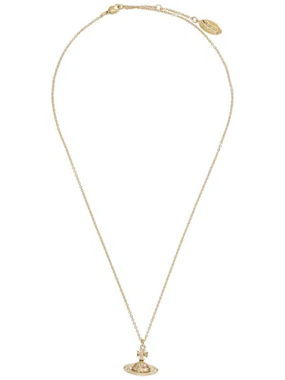 Vivienne Westwood Elegance Collection Brass Necklace In Gold