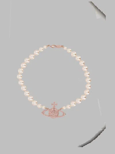 Vivienne Westwood Elegant Brass Necklace For Women In Neutral