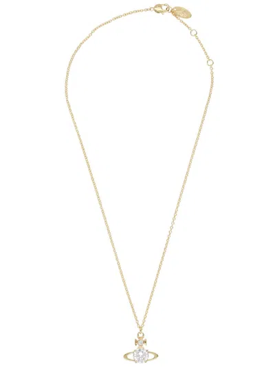 Vivienne Westwood Elegant Brass Necklace In Gold