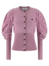 Vivienne Westwood Eli Logo-embroidered Draped Cardigan In Multi