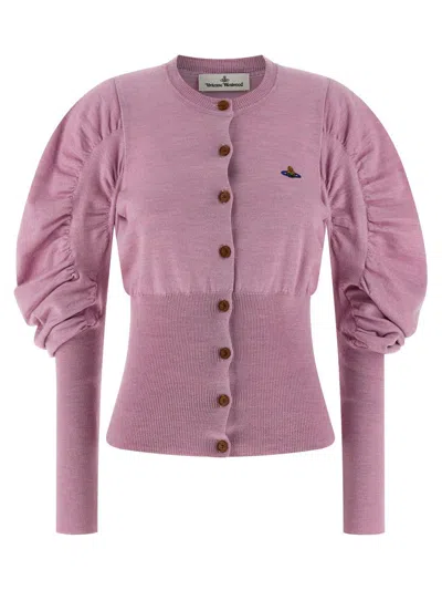 Vivienne Westwood Long-sleeved Cardigan In Pink
