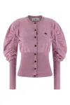Vivienne Westwood Eli Logo-embroidered Draped Cardigan In Multi