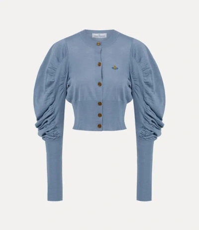Vivienne Westwood Eli Cropped Cardigan In Blue