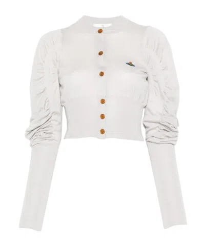 Vivienne Westwood Eli Cropped Cardigan In White
