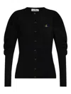 Vivienne Westwood Long-sleeved Knitted Cardigan In Black