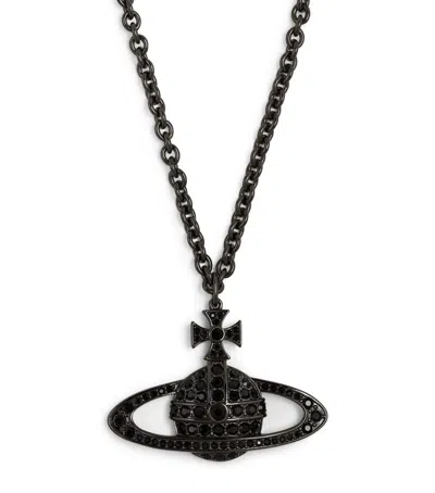 Vivienne Westwood Embellished Bas Relief Necklace In Black