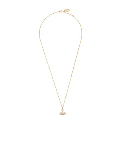 Vivienne Westwood Embellished Chain Linked Necklace In Gold