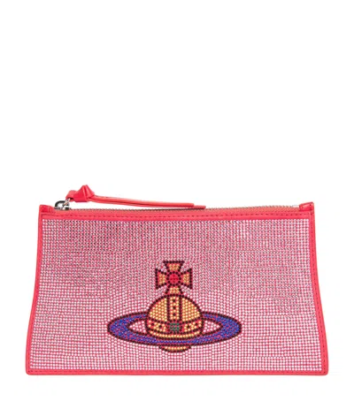 Vivienne Westwood Embellished Clutch Bag In Pink