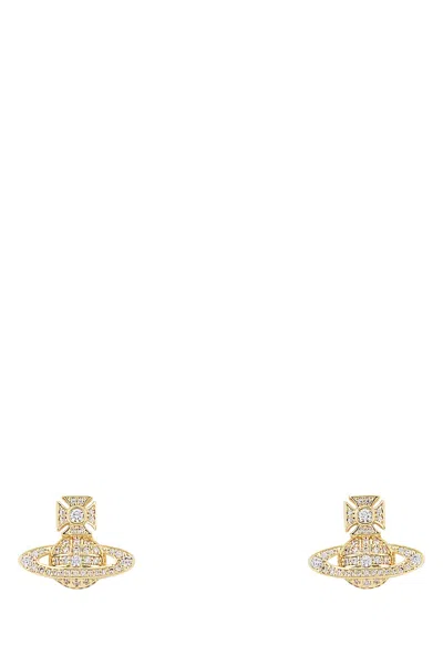 Vivienne Westwood Embellished Metal Carmela Earrings In Gold
