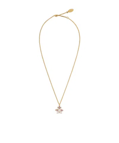 Vivienne Westwood Embellished Necklace In Yellow