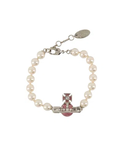 Vivienne Westwood Embellished Orb-charm Bracelet In Blue