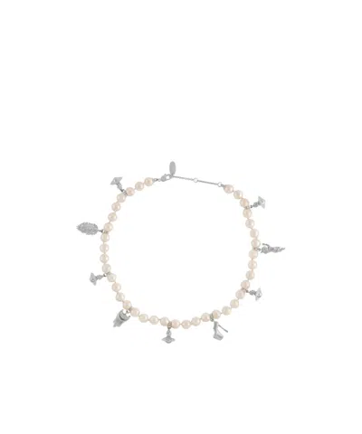 Vivienne Westwood Embellished Pendant Bracelet In Yellow
