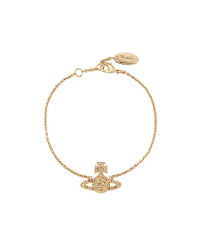 Vivienne Westwood Embossed Bracelet In Yellow