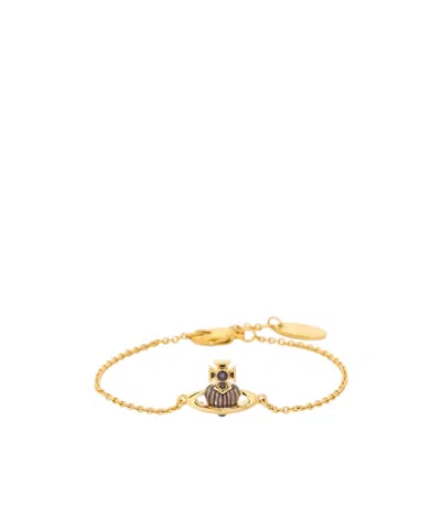 Vivienne Westwood Embossed Bracelet In Red