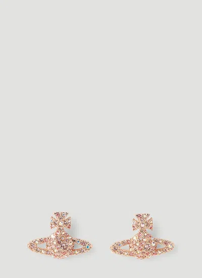Vivienne Westwood Embossed Earring In Yellow