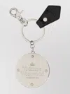 Vivienne Westwood Embossed Leather Orb Keychain Attachment Keyring