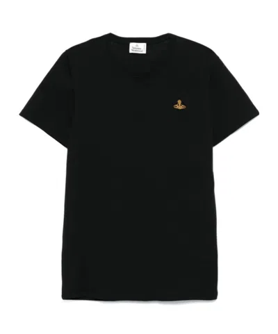 VIVIENNE WESTWOOD EMBROIDERED COTTON T-SHIRT