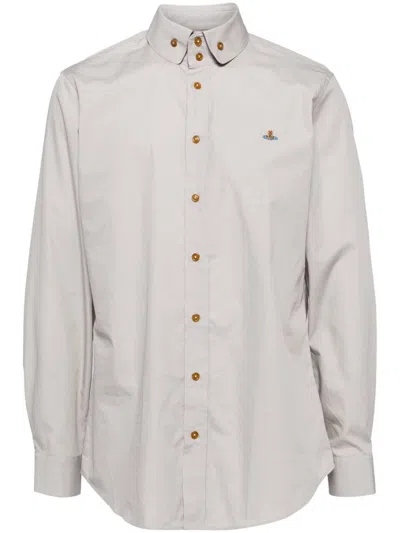 Vivienne Westwood Gray Two Button Krall Shirt In Ss24-p409
