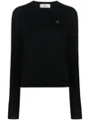 Vivienne Westwood Orb-embroidery Fine-knit Jumper In Black