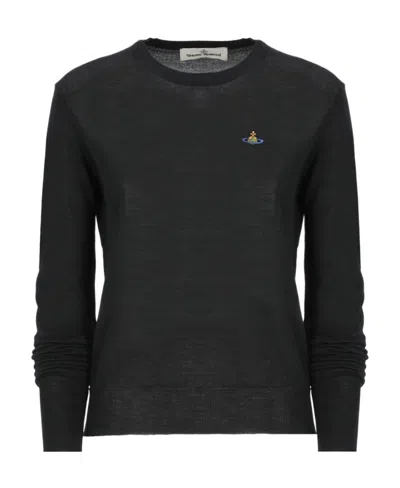 VIVIENNE WESTWOOD VIVIENNE WESTWOOD ORB EMBROIDERED KNIT JUMPER