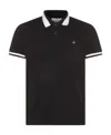 Vivienne Westwood Polo Shirt With Striped Collar Detail In Black