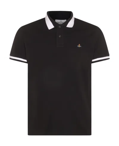 VIVIENNE WESTWOOD VIVIENNE WESTWOOD ORB EMBROIDERED SHORT-SLEEVED POLO SHIRT