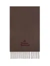Vivienne Westwood Embroidered Scarf In Brown