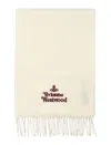 Vivienne Westwood Embroidered Scarf In White