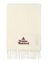 Vivienne Westwood Embroidered Scarf In White