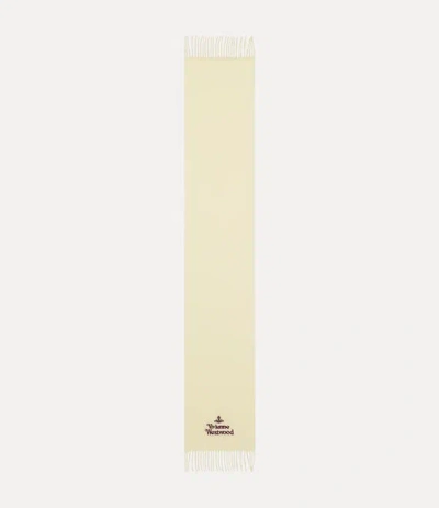 Vivienne Westwood Embroidered Scarf White Embroidered Logo Unisex