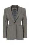 Vivienne Westwood Tailored Jacket Featuring Padded Shoulders In Grigio