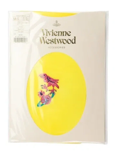 Pre-owned Vivienne Westwood Embroidered Tights In Yellow
