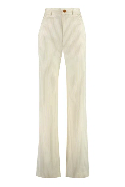 VIVIENNE WESTWOOD VIVIENNE WESTWOOD EMBROIDERED WOOL BLEND RAY PANT