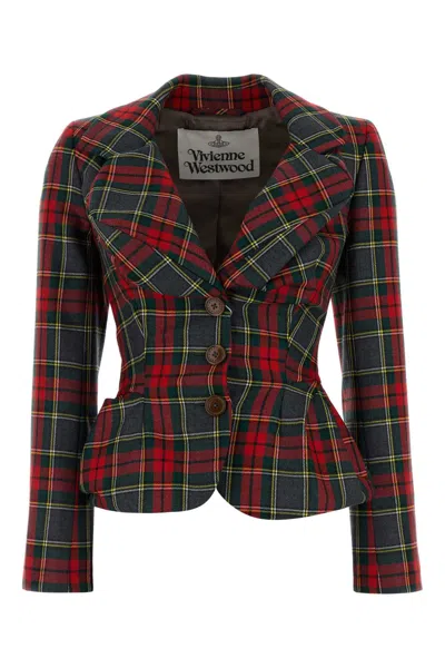Vivienne Westwood Embroidered Wool Drunken Blazer